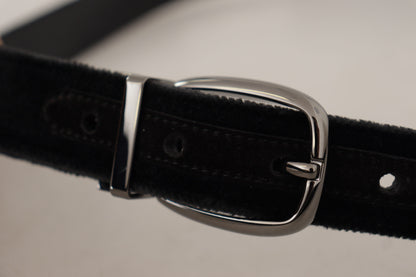  - Elegant Black Velvet Designer Belt