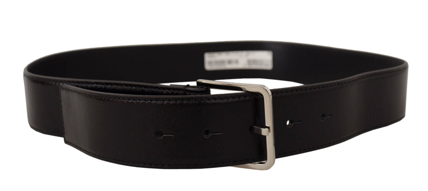  - Elegant Leather Belt with Metal Buckle