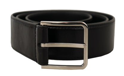  - Elegant Leather Belt with Metal Buckle