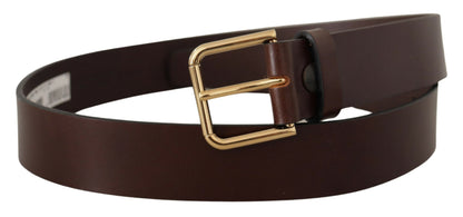  - Elegant Dark Brown Leather Belt