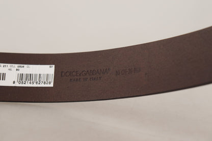  - Elegant Dark Brown Leather Belt