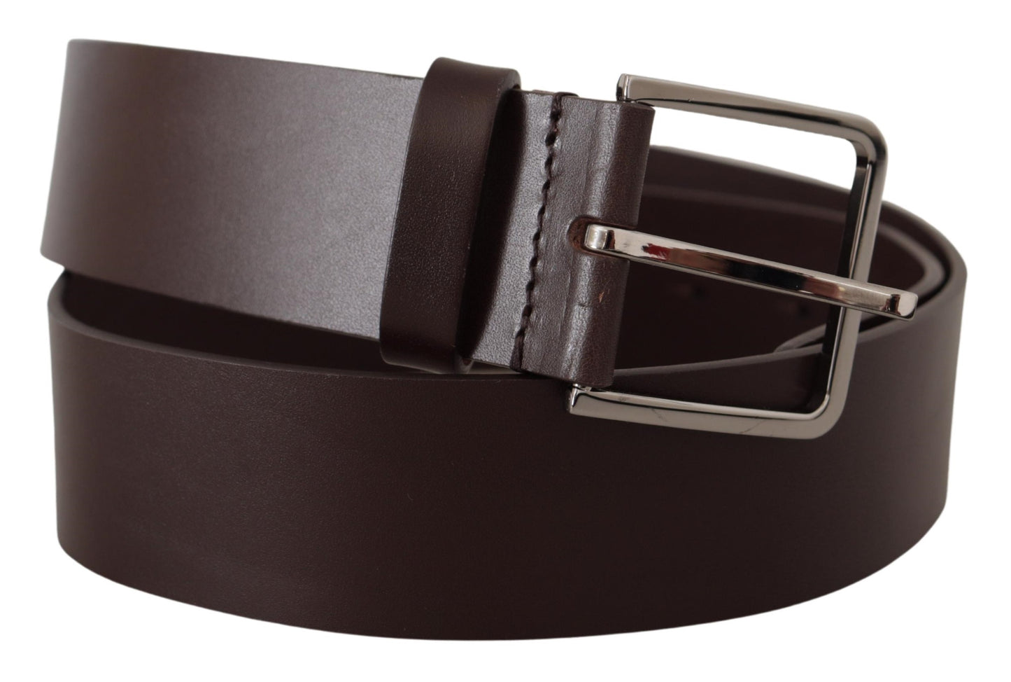  - Elegant Dark Brown Leather Belt