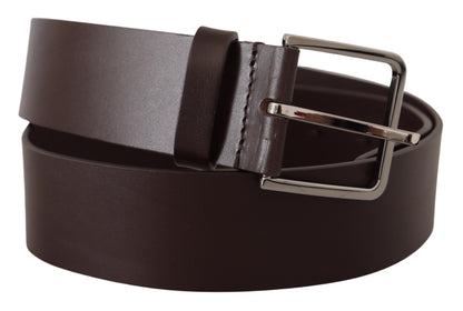  - Elegant Dark Brown Leather Belt