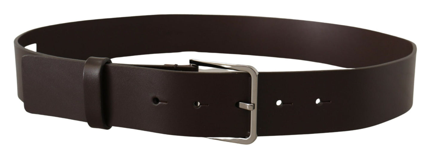  - Elegant Dark Brown Leather Belt