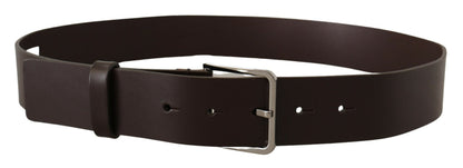  - Elegant Dark Brown Leather Belt