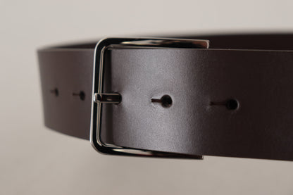  - Elegant Dark Brown Leather Belt