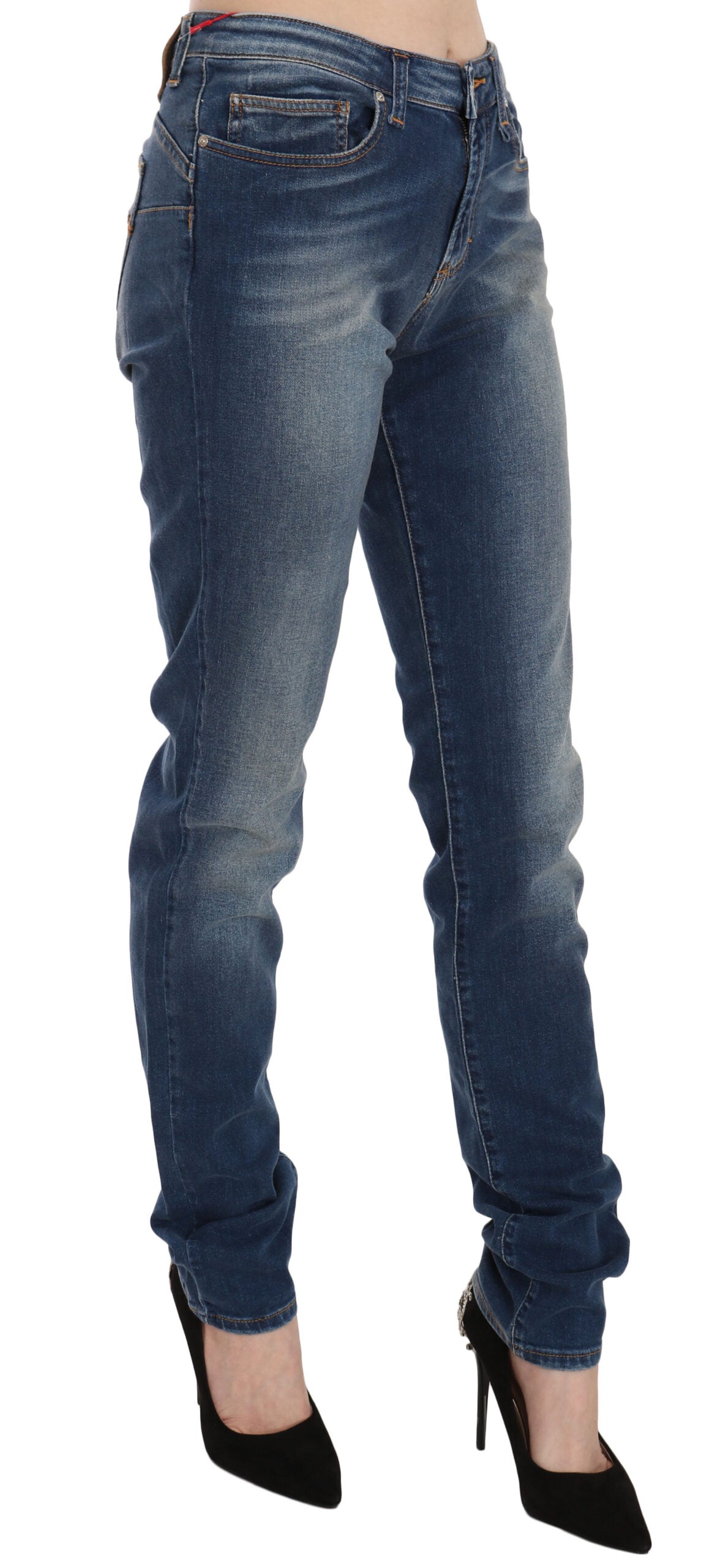  - Svelte Mid Waist Slim Jeans in Vintage Blue