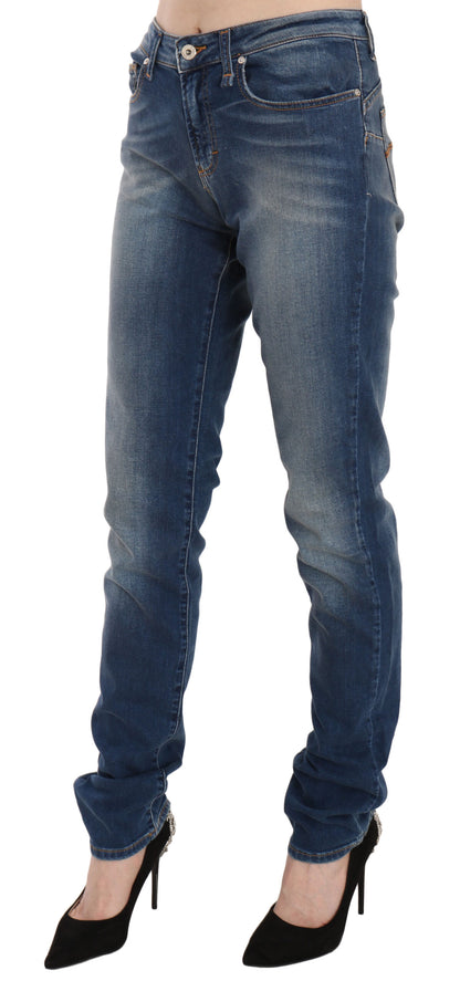  - Svelte Mid Waist Slim Jeans in Vintage Blue