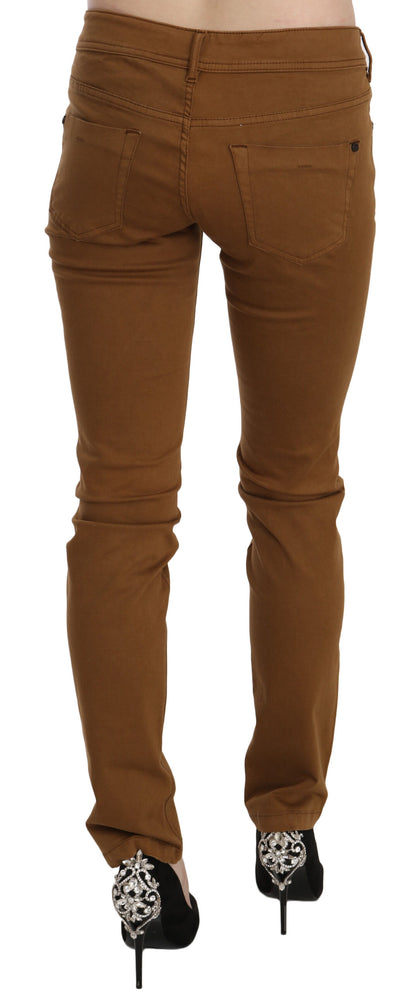  - Chic Mid Waist Skinny Cotton Pants