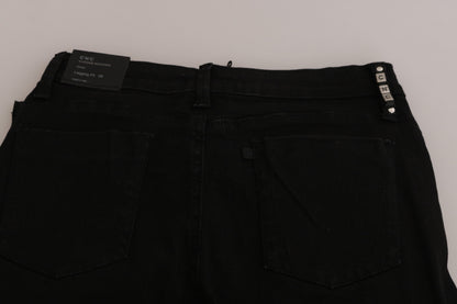  - Chic Mid Waist Skinny Black Denim