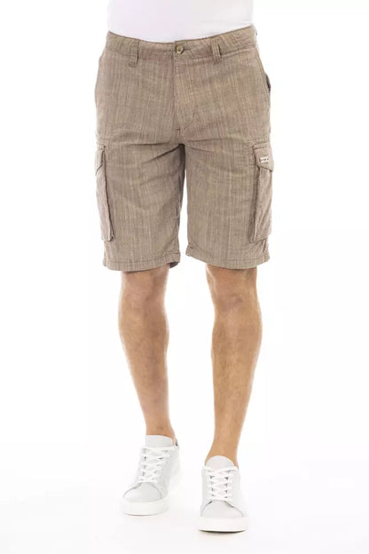  - Brown Cotton Men Cargo Short