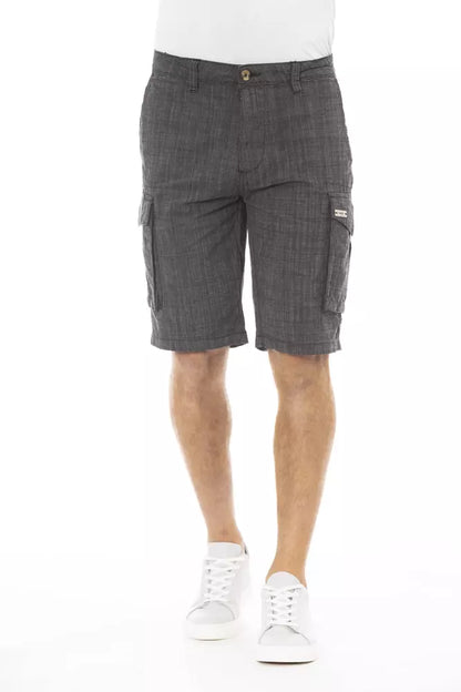  - Black Cotton Men Short