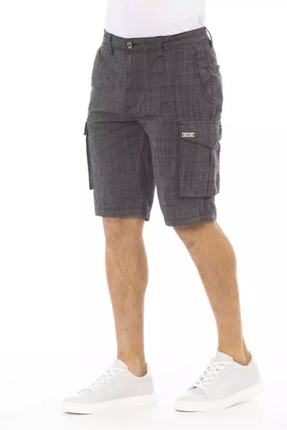  - Black Cotton Men Short