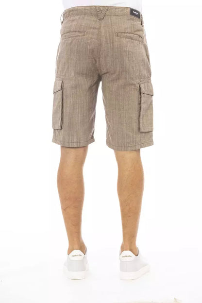  - Brown Cotton Men Cargo Short