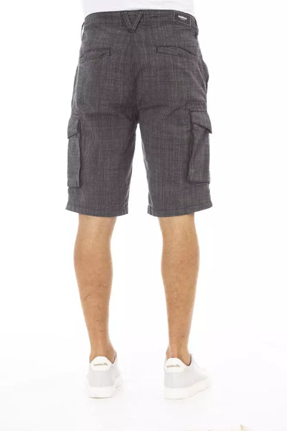  - Black Cotton Men Short