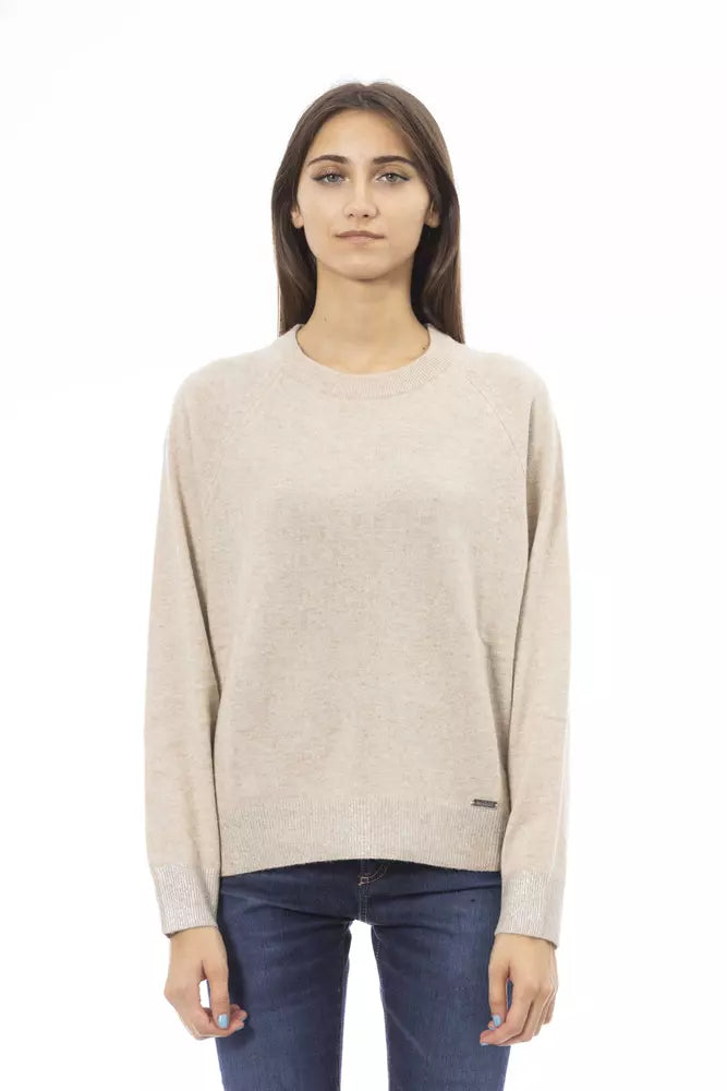  - Beige Cashmere Women Sweater