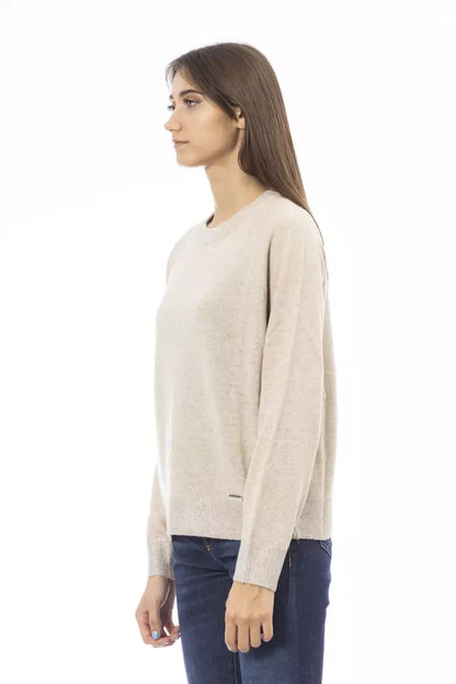  - Beige Cashmere Women Sweater