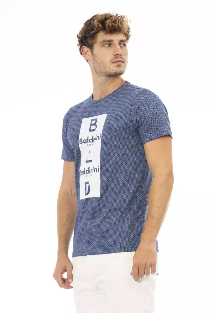  - Blue Cotton Men T-Shirt