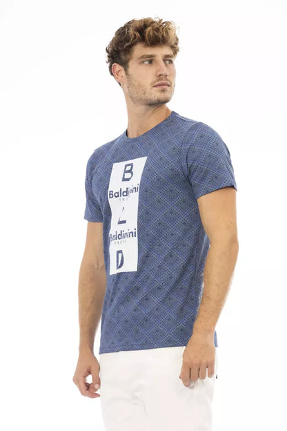  - Blue Cotton Men T-Shirt
