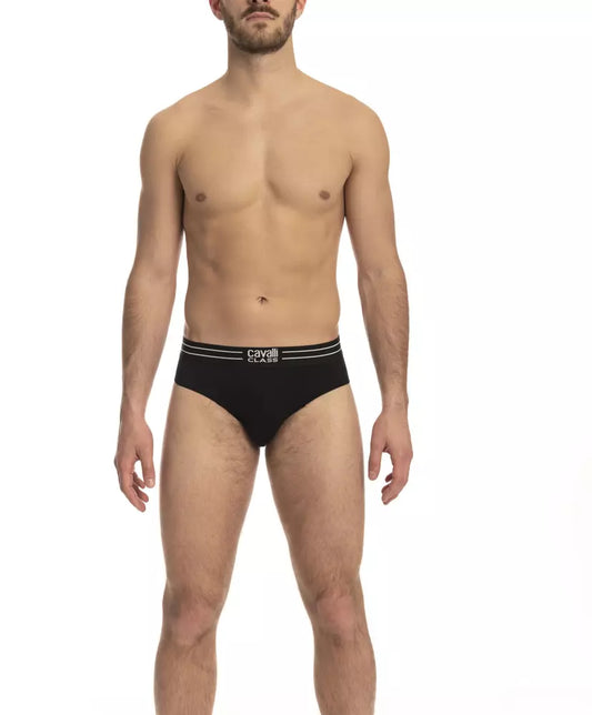  - Black Cotton Men Underwear