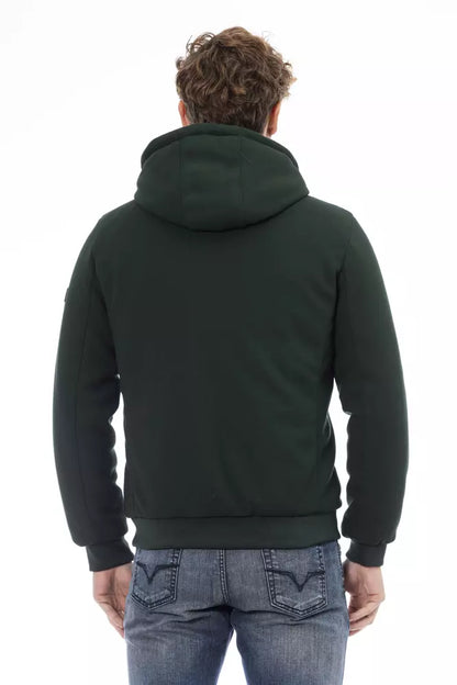  - Green Polyester Men Jacket