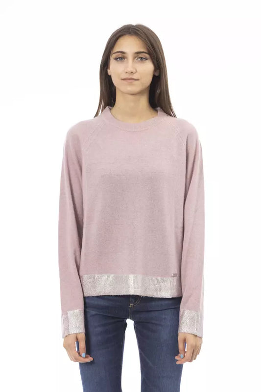  - Pink Wool Women Sweater