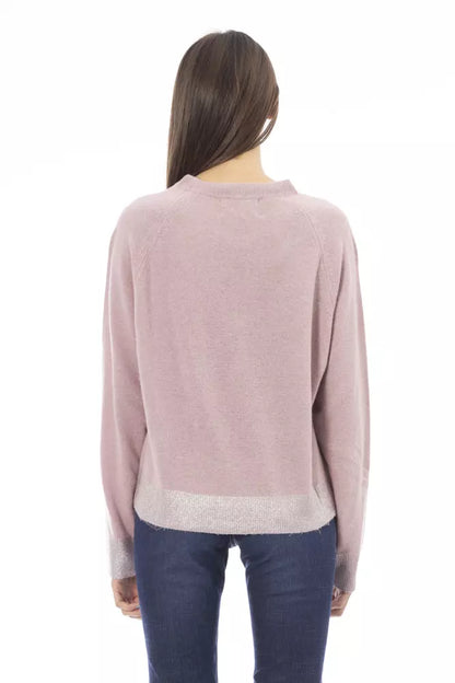  - Pink Wool Women Sweater
