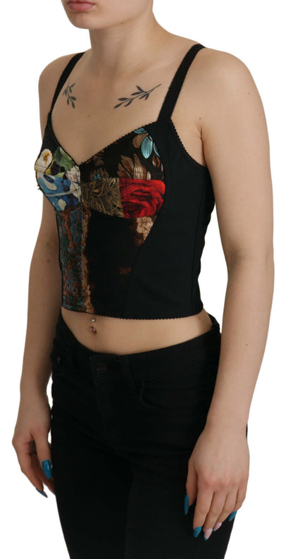  - Elegant Floral Corset Top Blouse