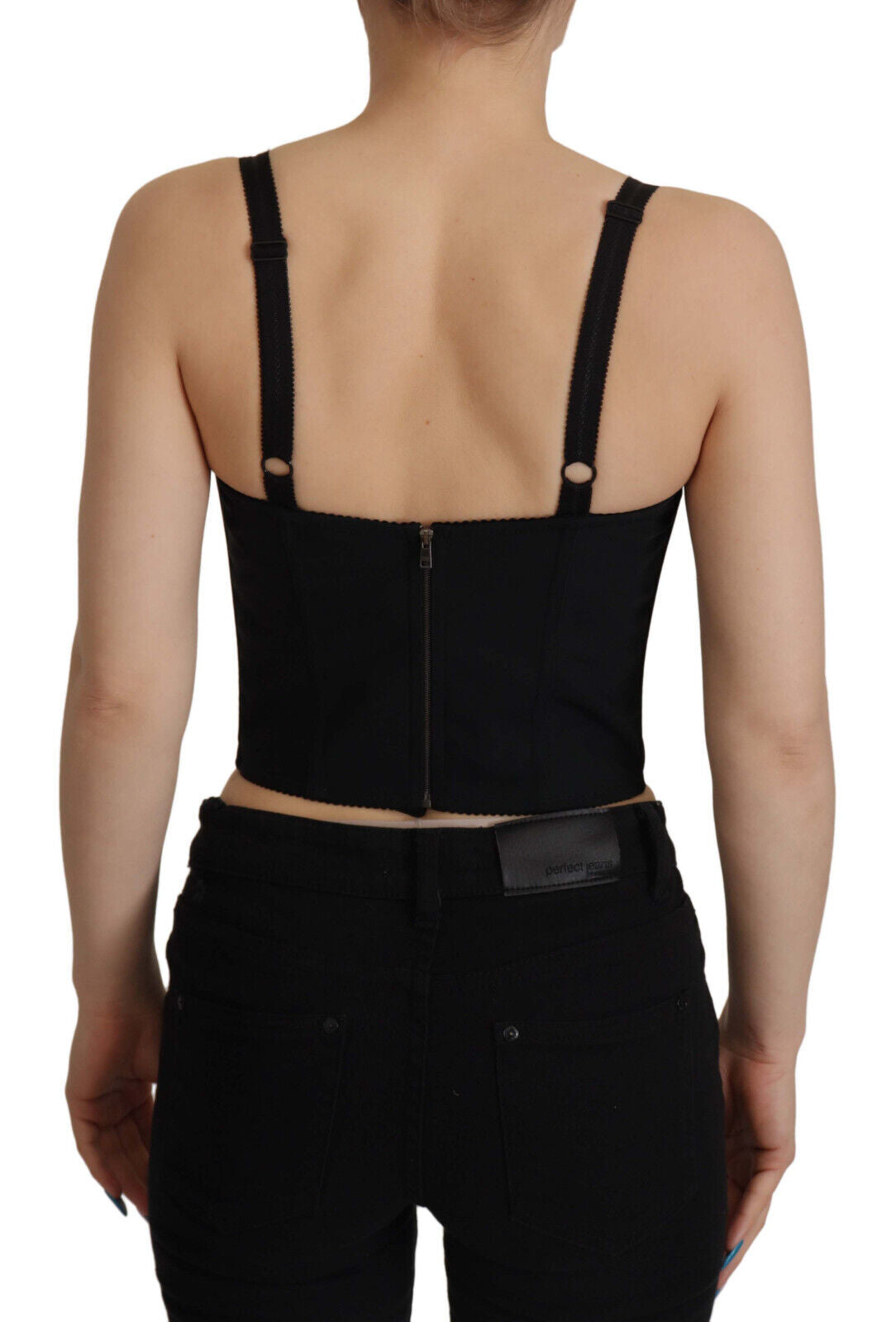 Elegant Floral Corset Top Blouse by Dolce & Gabbana