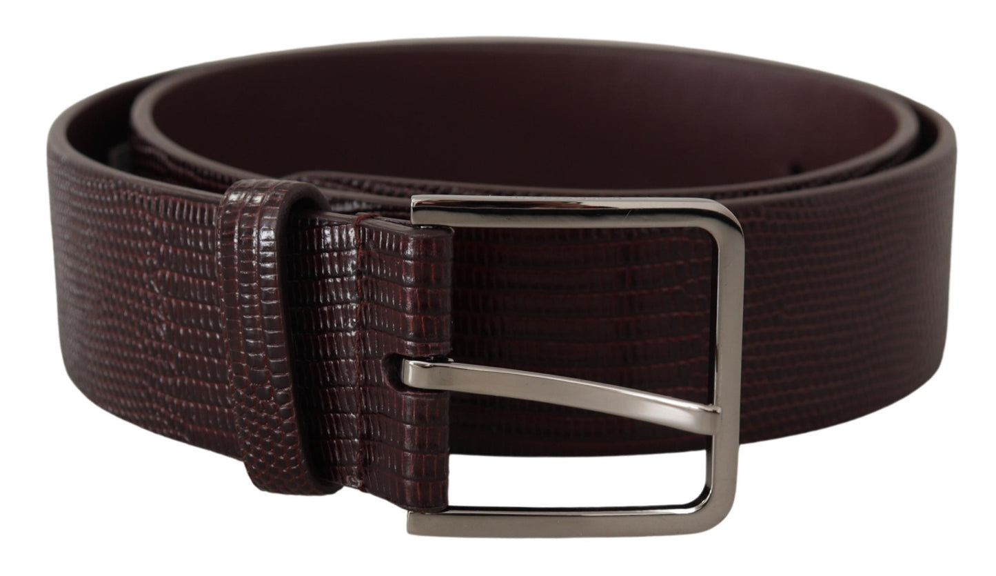  - Elegant Dark Brown Leather Belt