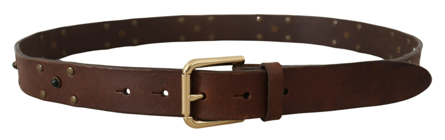  - Elegant Leather Belt with Metal Buckle