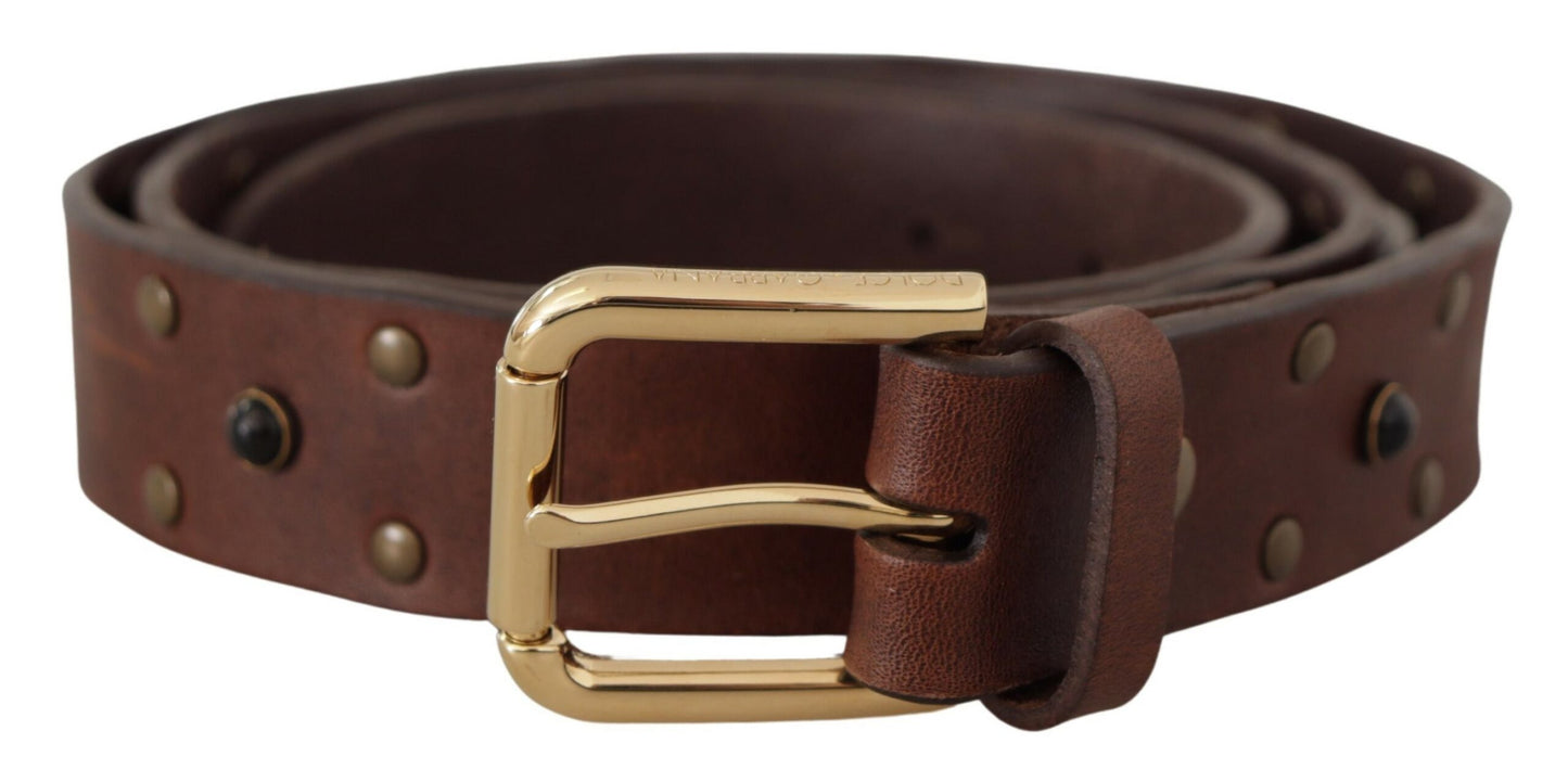  - Elegant Leather Belt with Metal Buckle