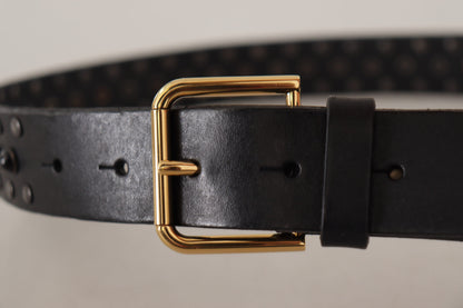  - Elegant Leather Belt with Logo Engraved Buckle