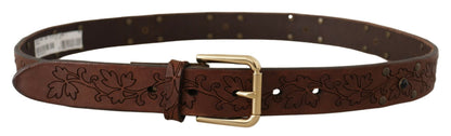  - Elegant Leather Belt with Metal Buckle