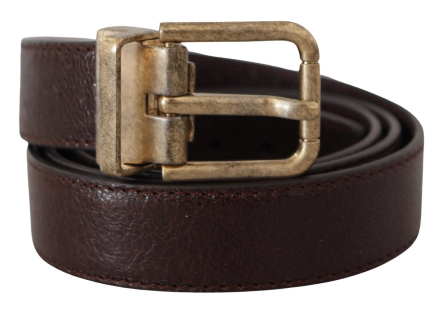  - Elegant Leather Belt with Engraved Buckle