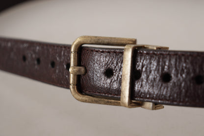  - Elegant Leather Belt with Engraved Buckle