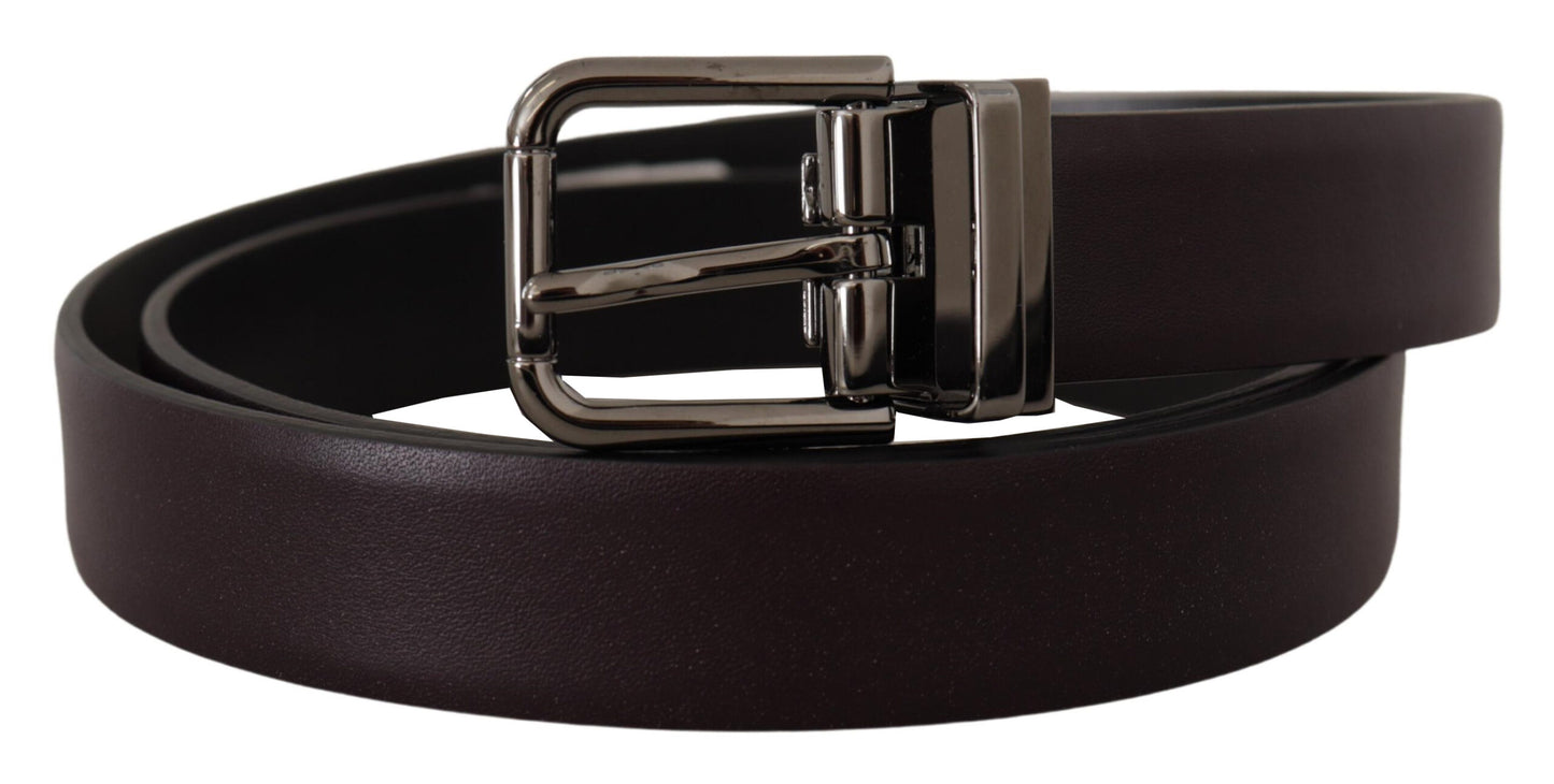  - Elegant Dark Brown Leather Belt