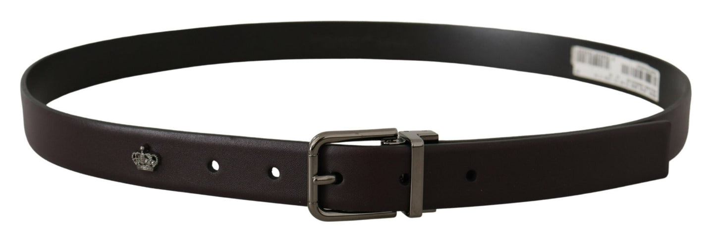  - Elegant Dark Brown Leather Belt