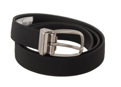  - Elegant Black Leather Designer Belt