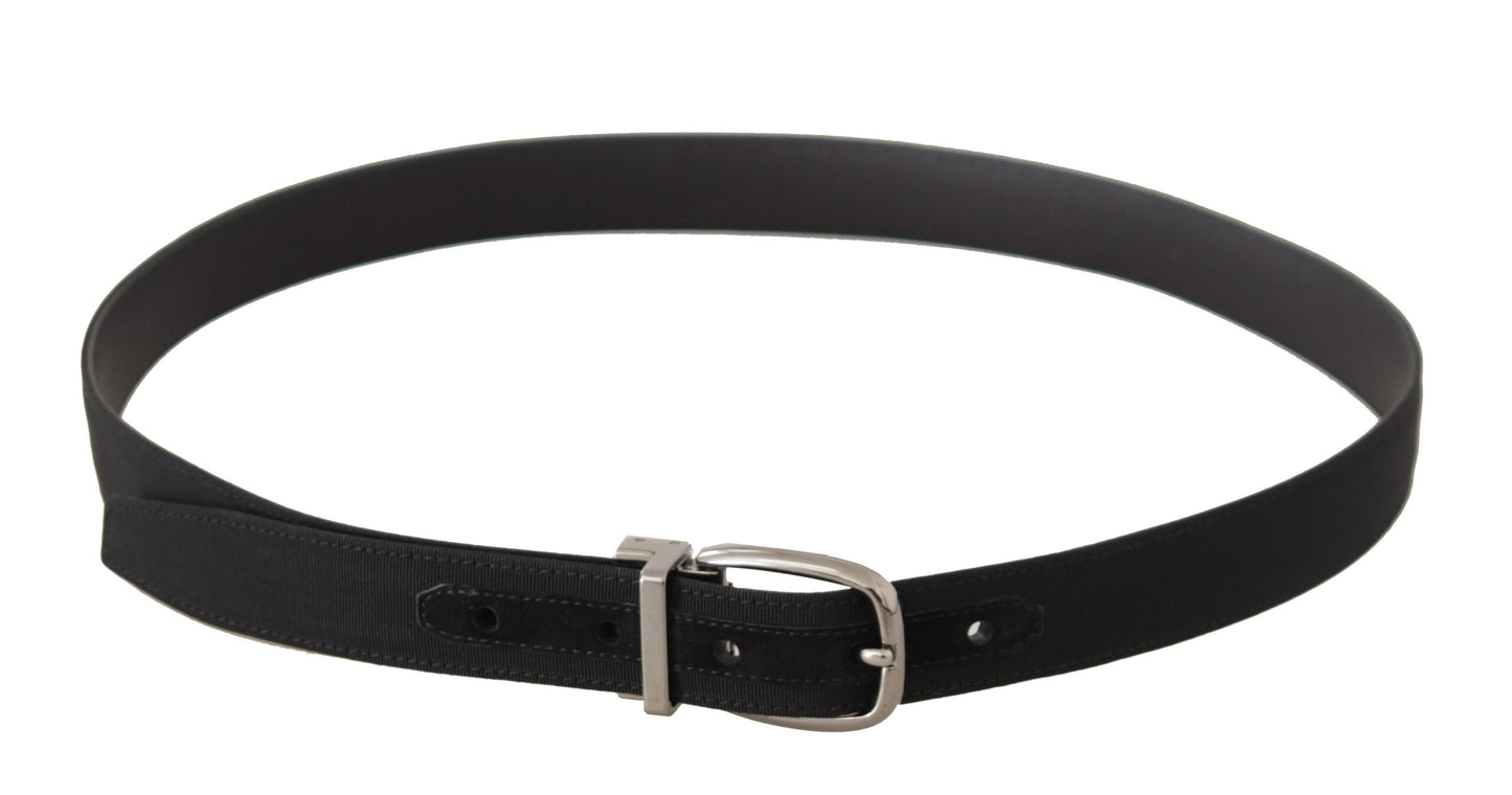  - Elegant Black Leather Designer Belt