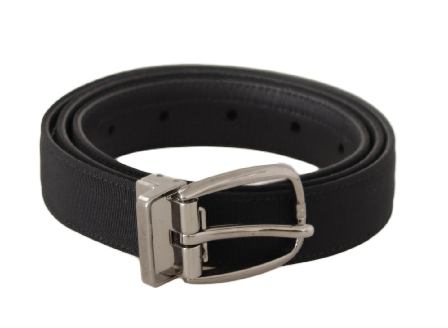  - Elegant Black Leather Designer Belt