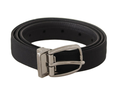  - Elegant Black Leather Designer Belt