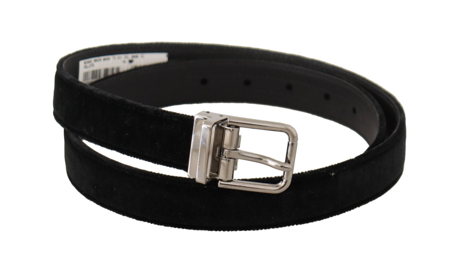  - Elegant Black Velvet Designer Belt