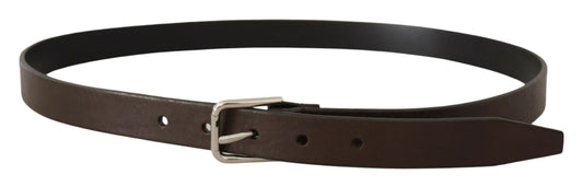  - Elegant Leather Belt with Metal Buckle