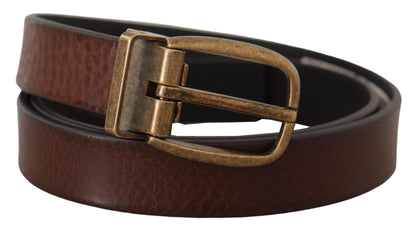  - Elegant Leather Belt with Metal Buckle