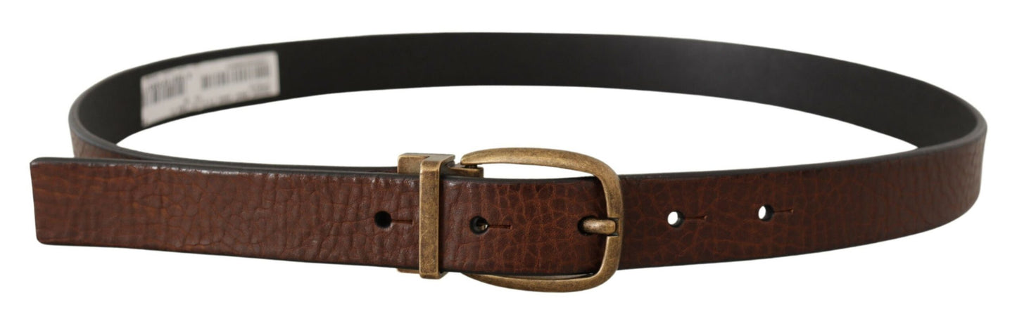  - Elegant Leather Belt with Metal Buckle