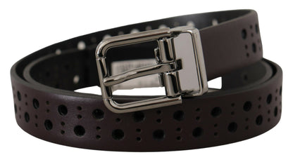  - Elegant Dark Purple Leather Belt