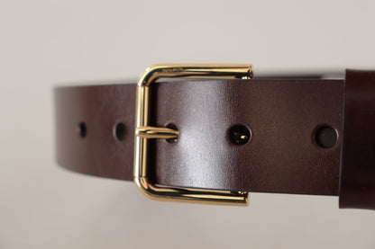  - Elegant Black Leather Belt with Metal Buckle