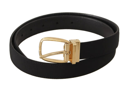  - Elegant Black Leather Belt