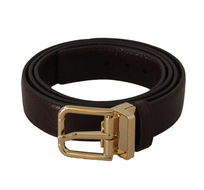  - Elegant Leather Belt with Metal Buckle